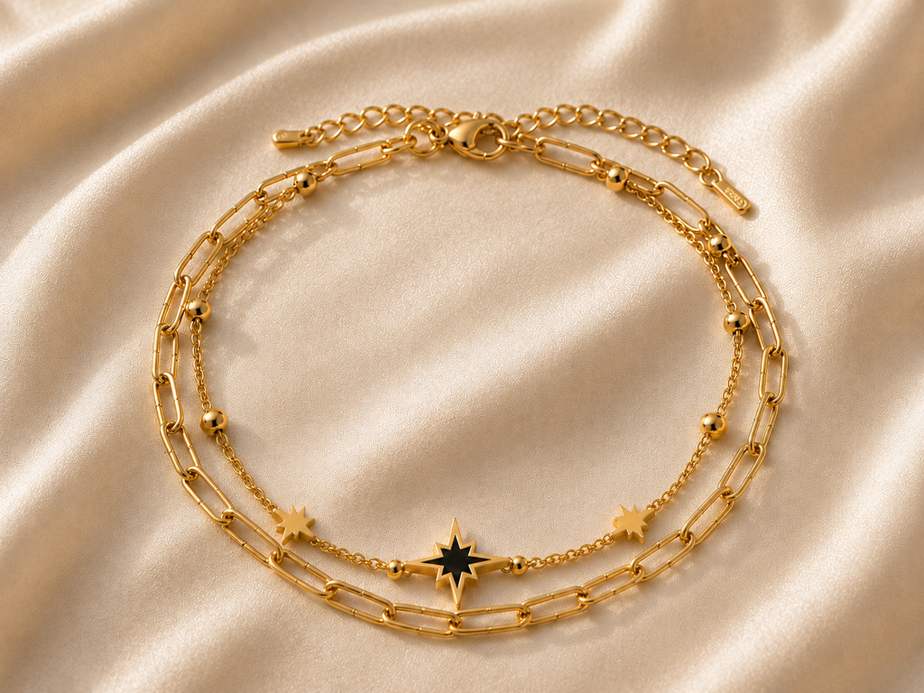 Celestial Star Gold Bracelet – Anti Tarnish Minimal Jewelry