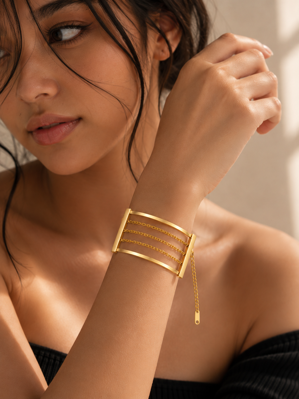 Layered Gold Chain Bracelet – Anti Tarnish Stacked Jewelry