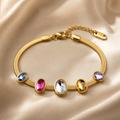Multi Gem Gold Bracelet – Anti Tarnish Premium Jewelry