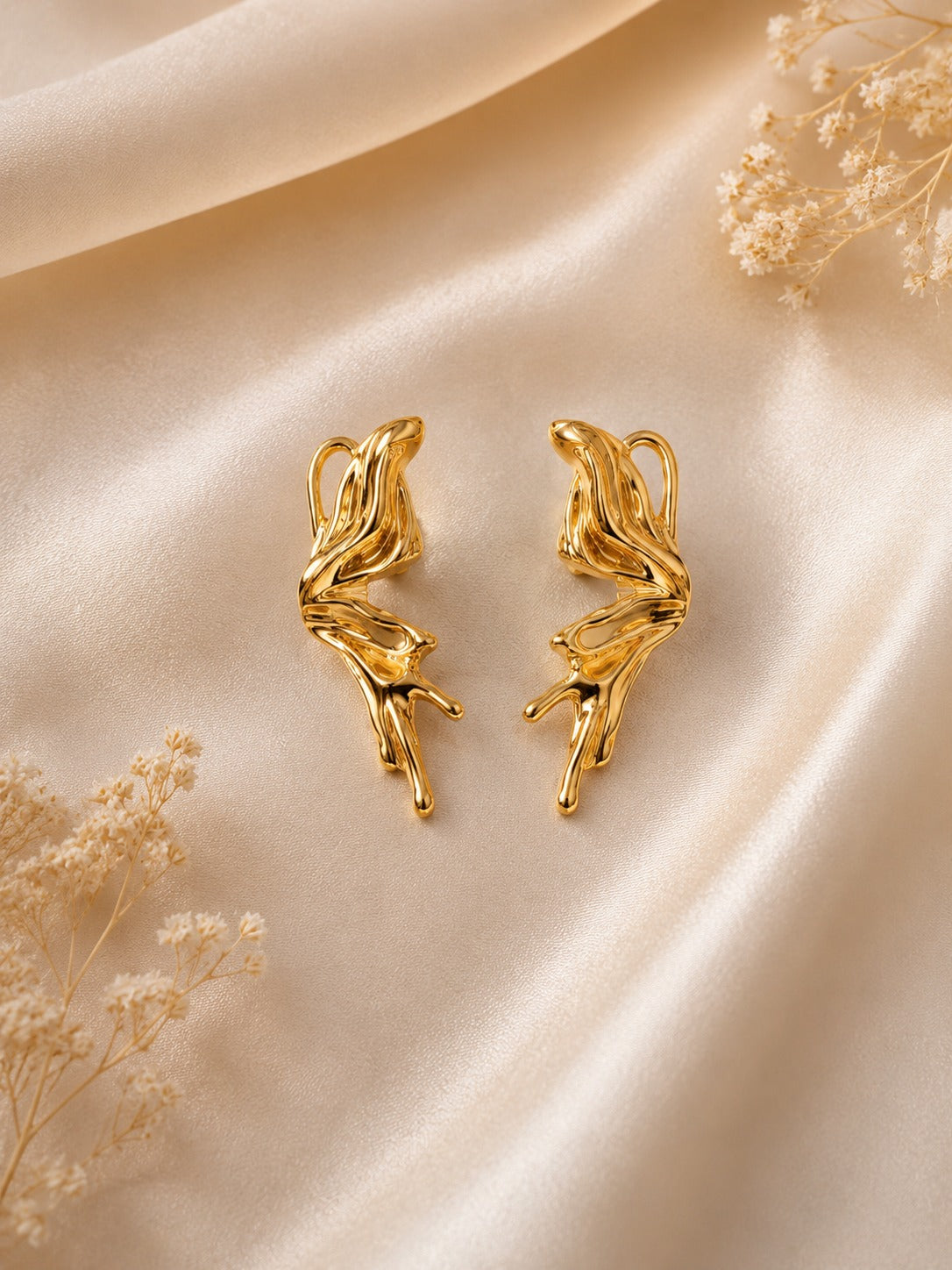 Sculpted Butterfly Drop Earrings