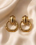 Bamboo Bloom Hoop Earrings