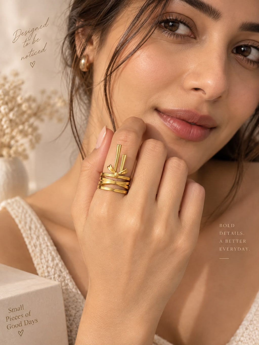 Bow Crown Statement Ring