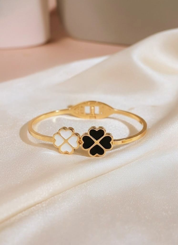 Dual Clover Open Bangle