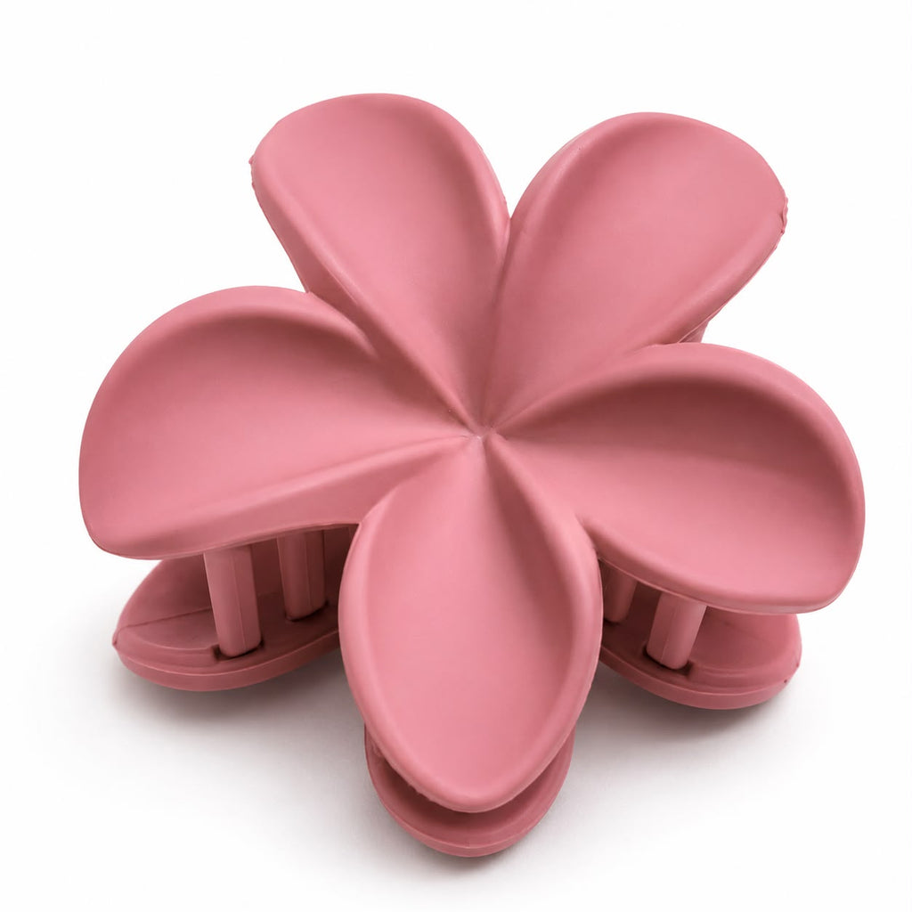 Matte Blush Pink Flower Hair Clutch