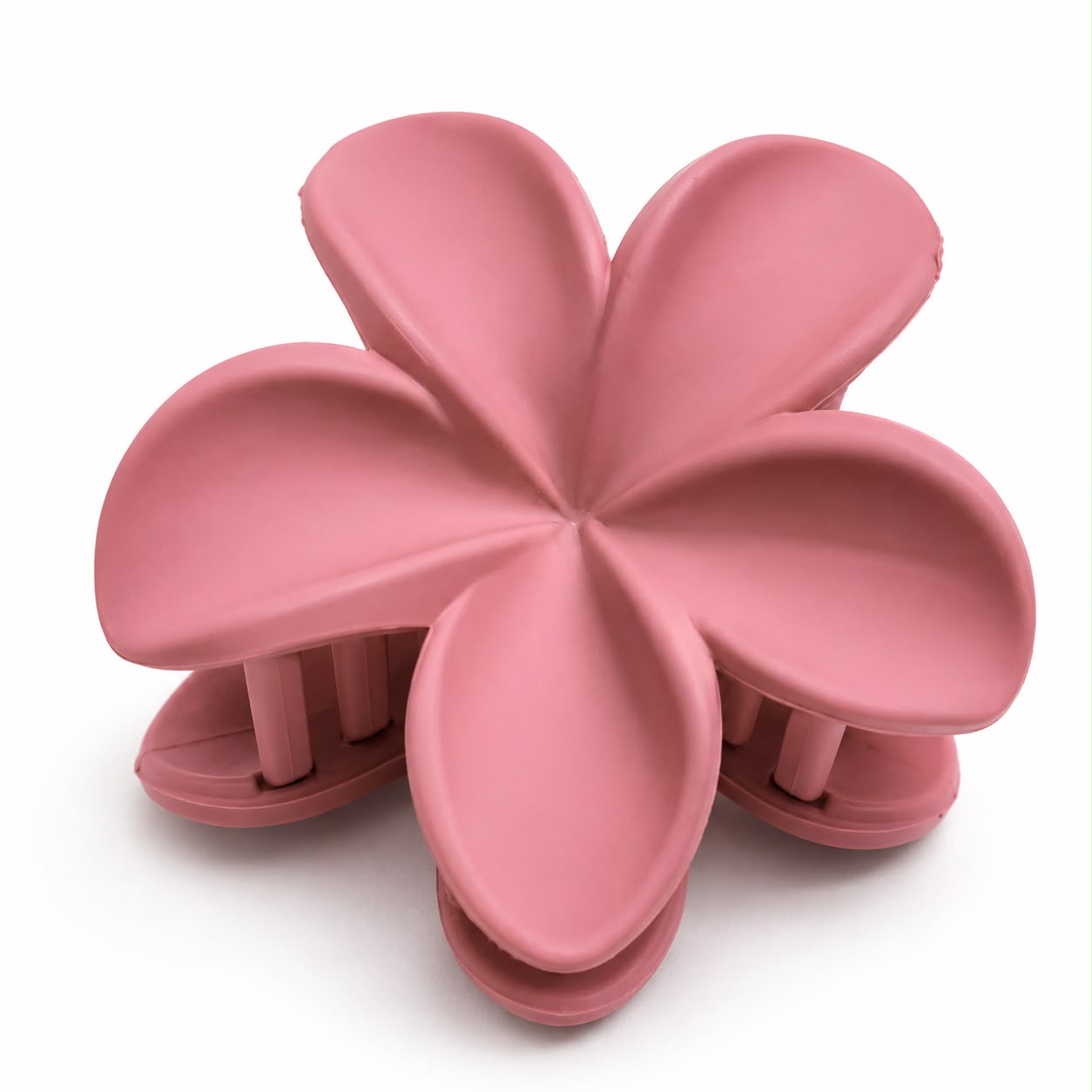 Matte Blush Pink Flower Hair Clutch