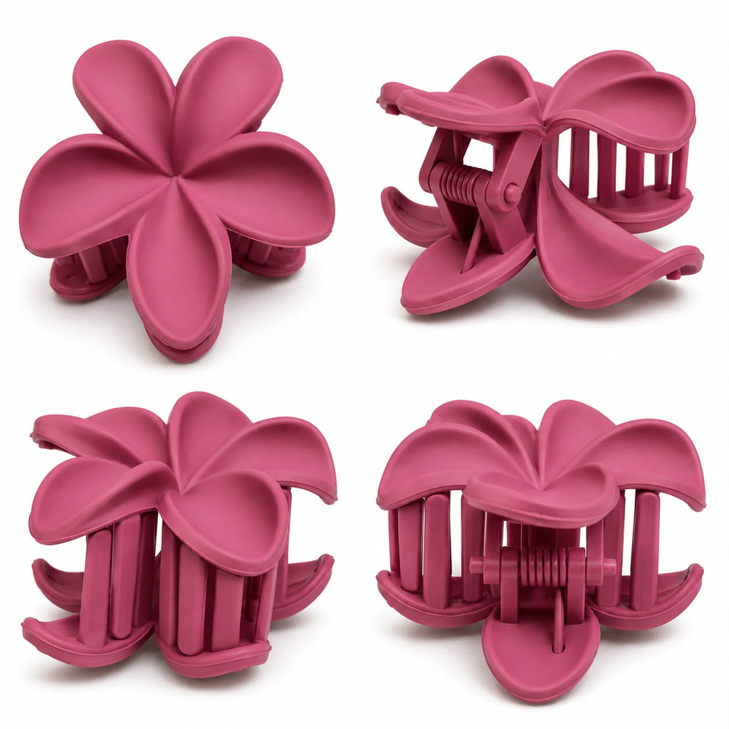 Matte Dusty Rose Flower Hair Clutch