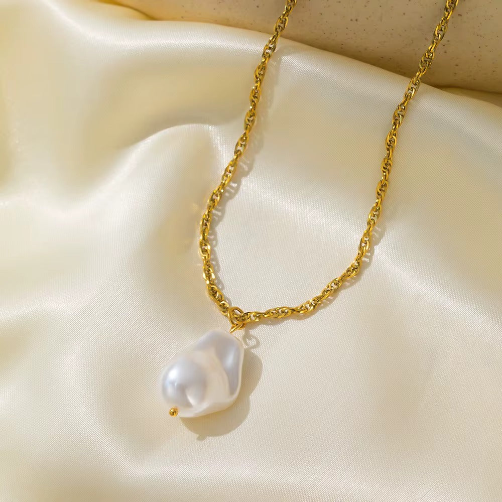 Baroque Pearl Pendant Necklace – Anti Tarnish Luxury Pearl Jewelry