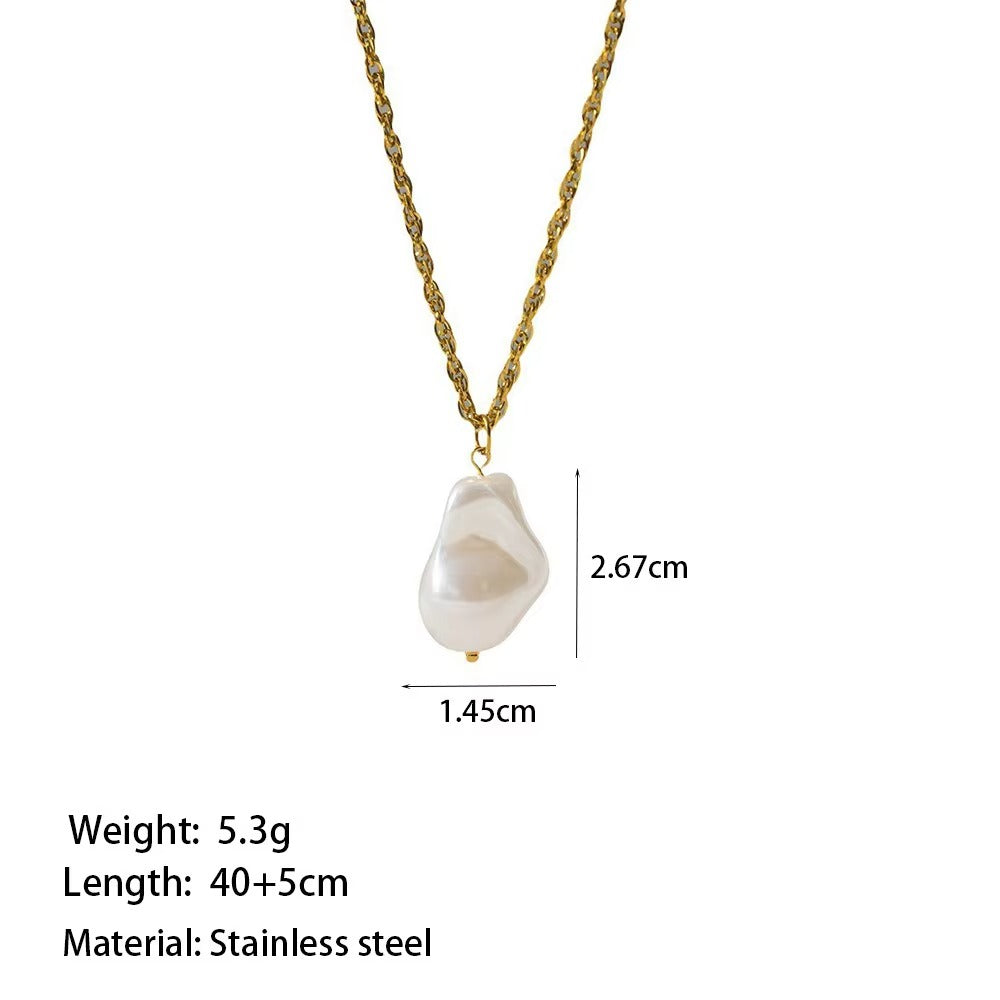 Baroque Pearl Pendant Necklace – Anti Tarnish Luxury Pearl Jewelry
