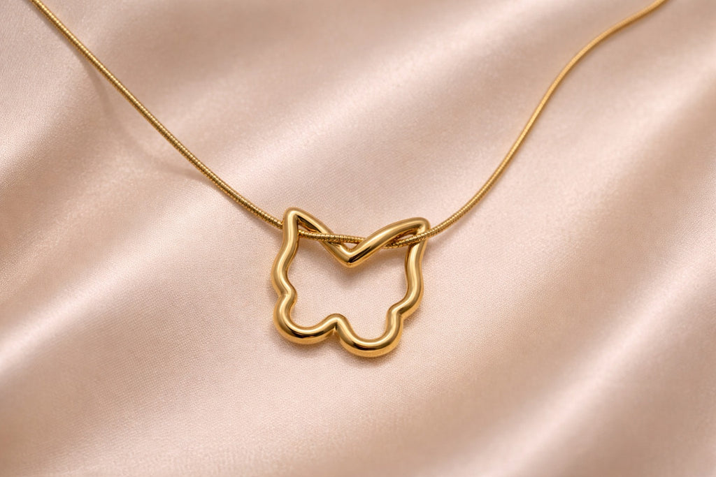 Gold Butterfly Necklace Anti Tarnish | Minimal Dainty Jewelry