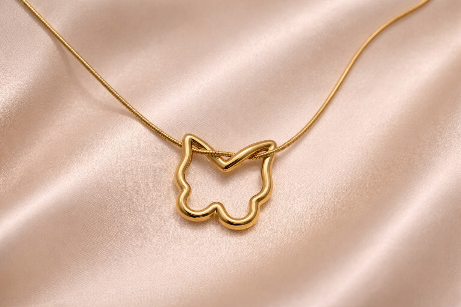 Gold Butterfly Necklace Anti Tarnish | Minimal Dainty Jewelry