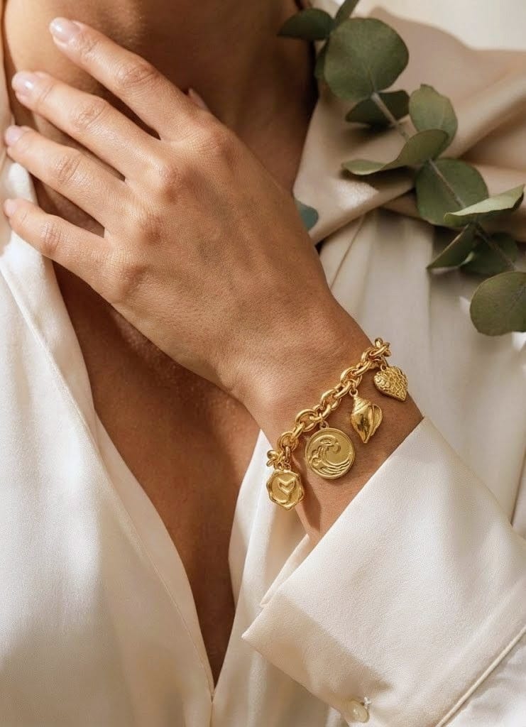 Golden Ocean Charm Bracelet