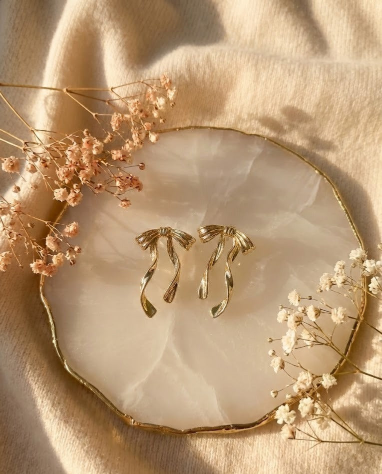 Golden Bow Earrings