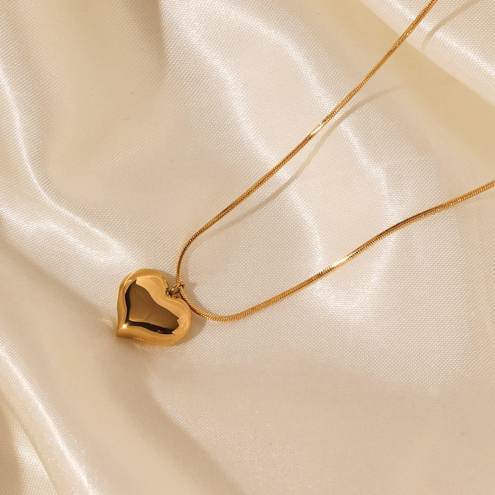 Molten Heart Necklace – Anti Tarnish Bold Statement Jewelry for Women