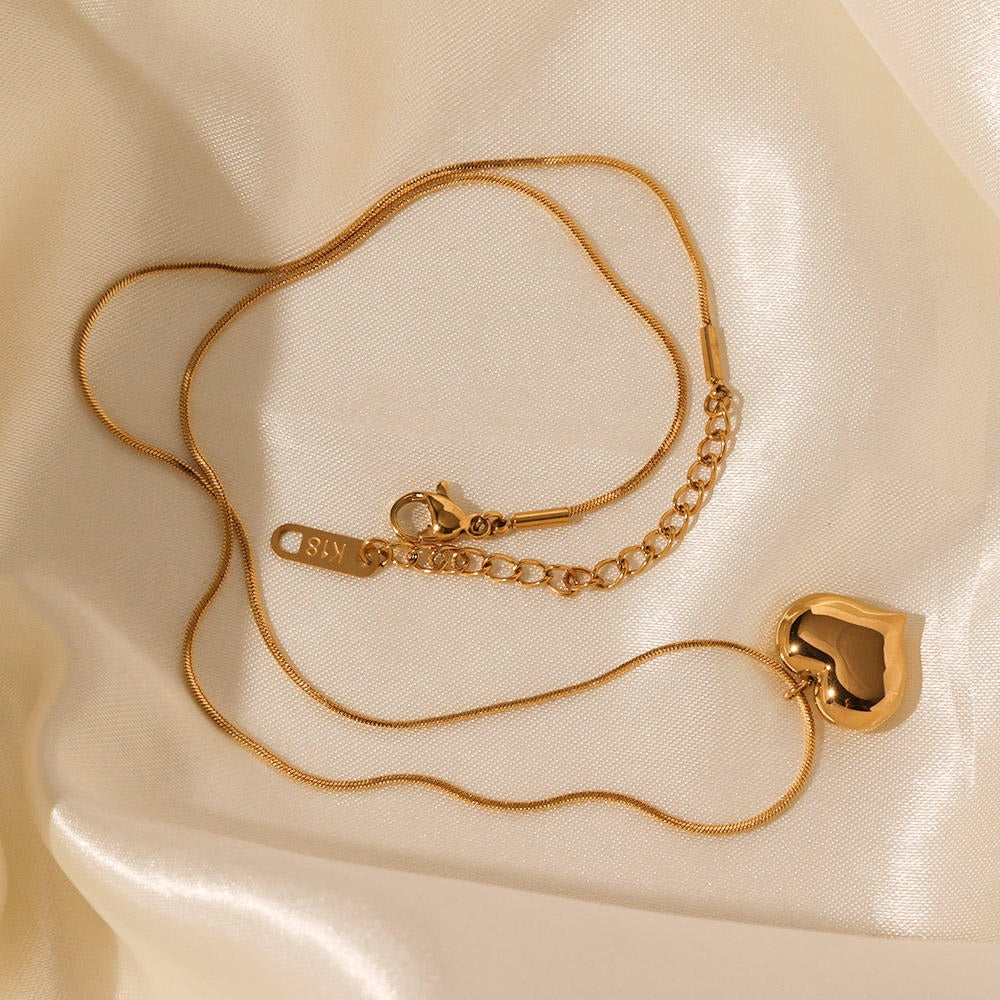 Molten Heart Necklace – Anti Tarnish Bold Statement Jewelry for Women