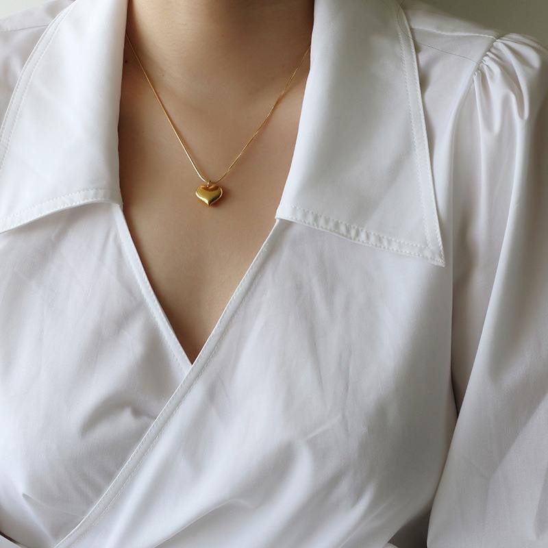 Molten Heart Necklace – Anti Tarnish Bold Statement Jewelry for Women