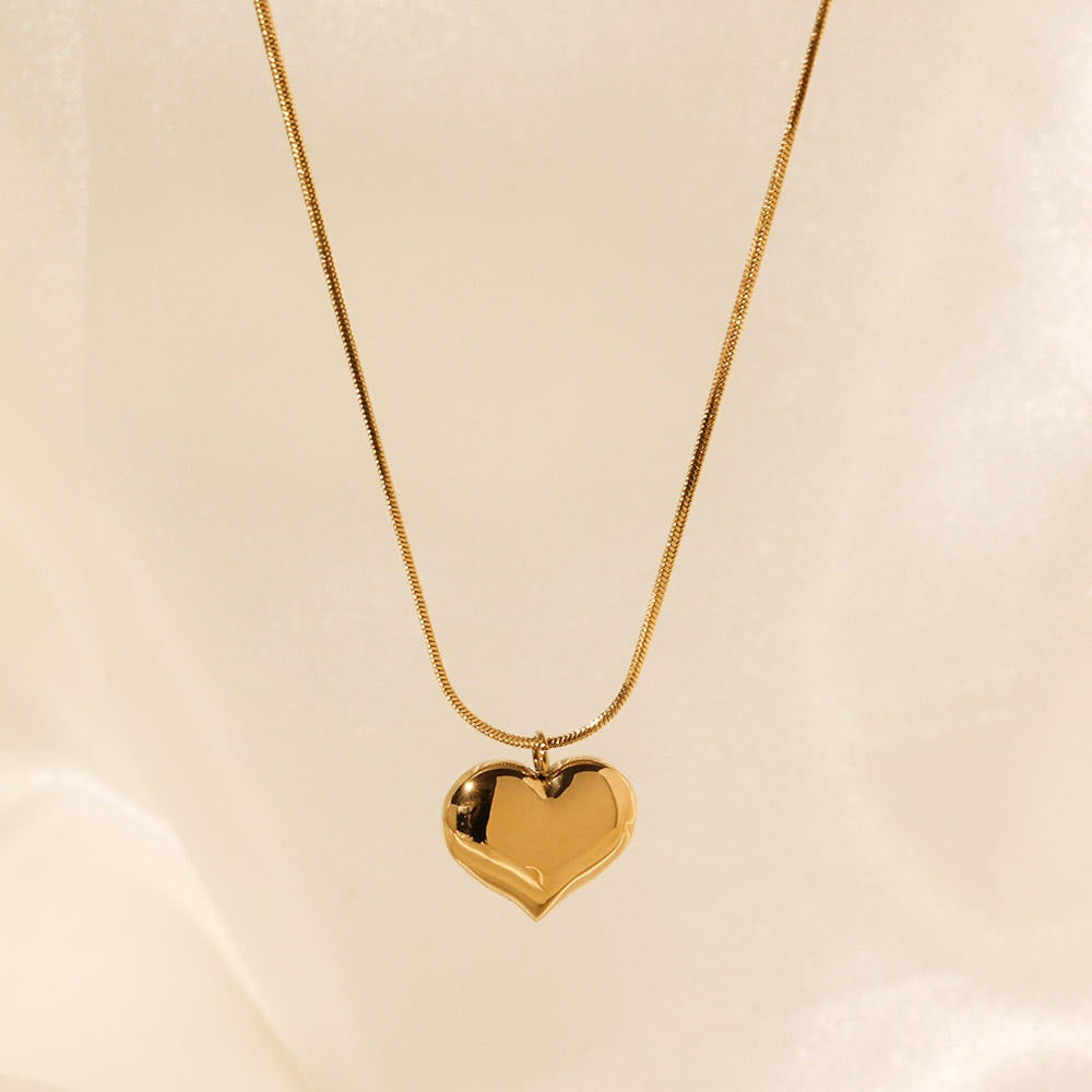 Molten Heart Necklace – Anti Tarnish Bold Statement Jewelry for Women