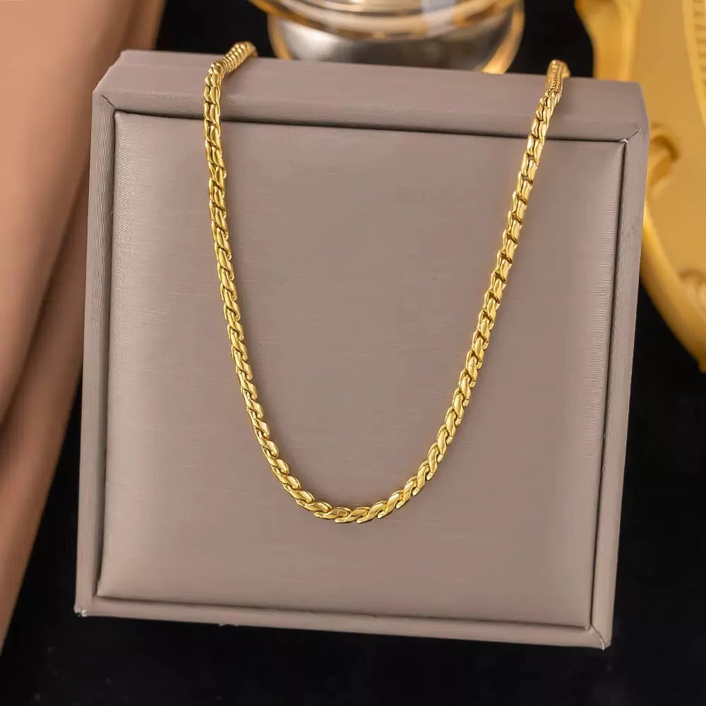 Unisex Classic Gold Chain Necklace – Anti Tarnish Everyday Jewelry