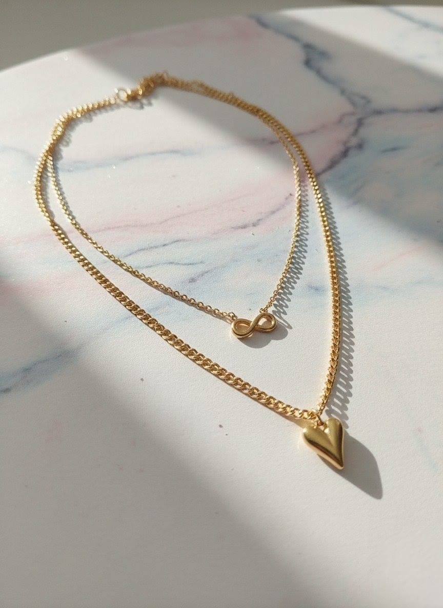 Infinity Layered Heart Necklace