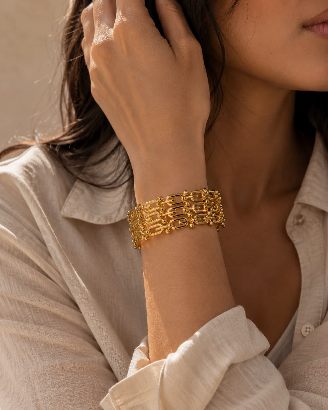 Layered Link Bangle