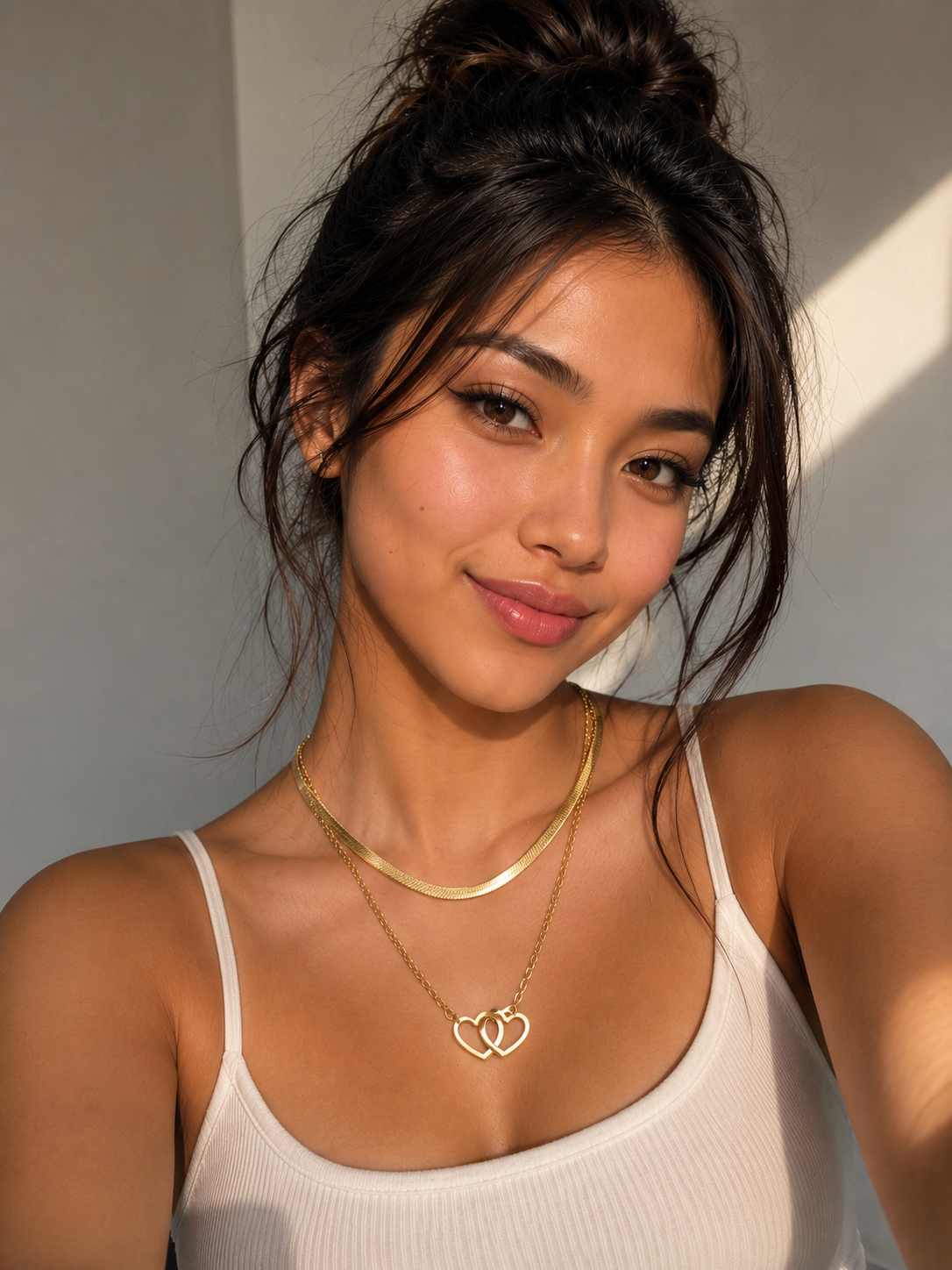 Linked Hearts Gold Necklace – Anti Tarnish Gift Jewelry