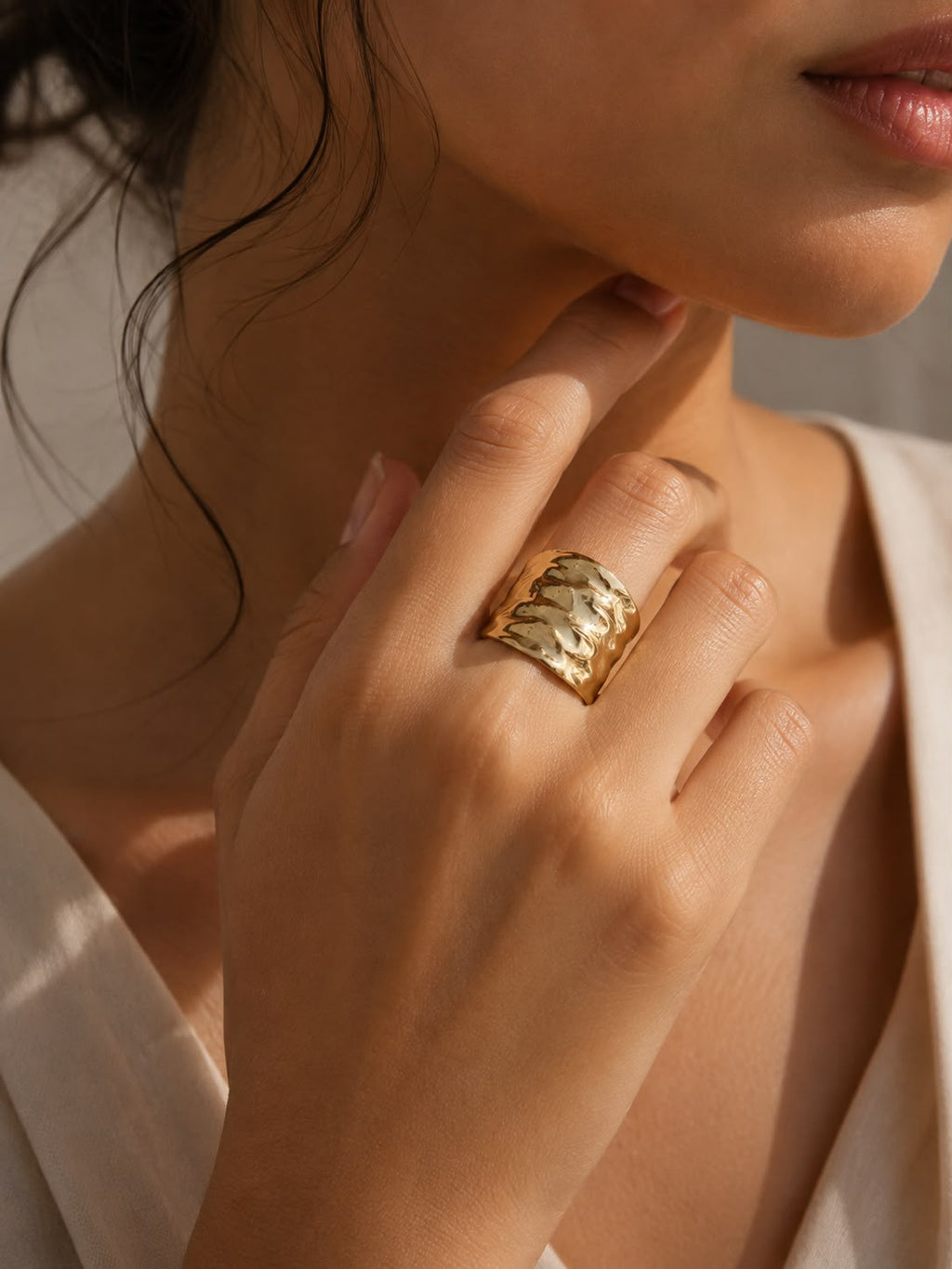Molten Wave Statement Ring