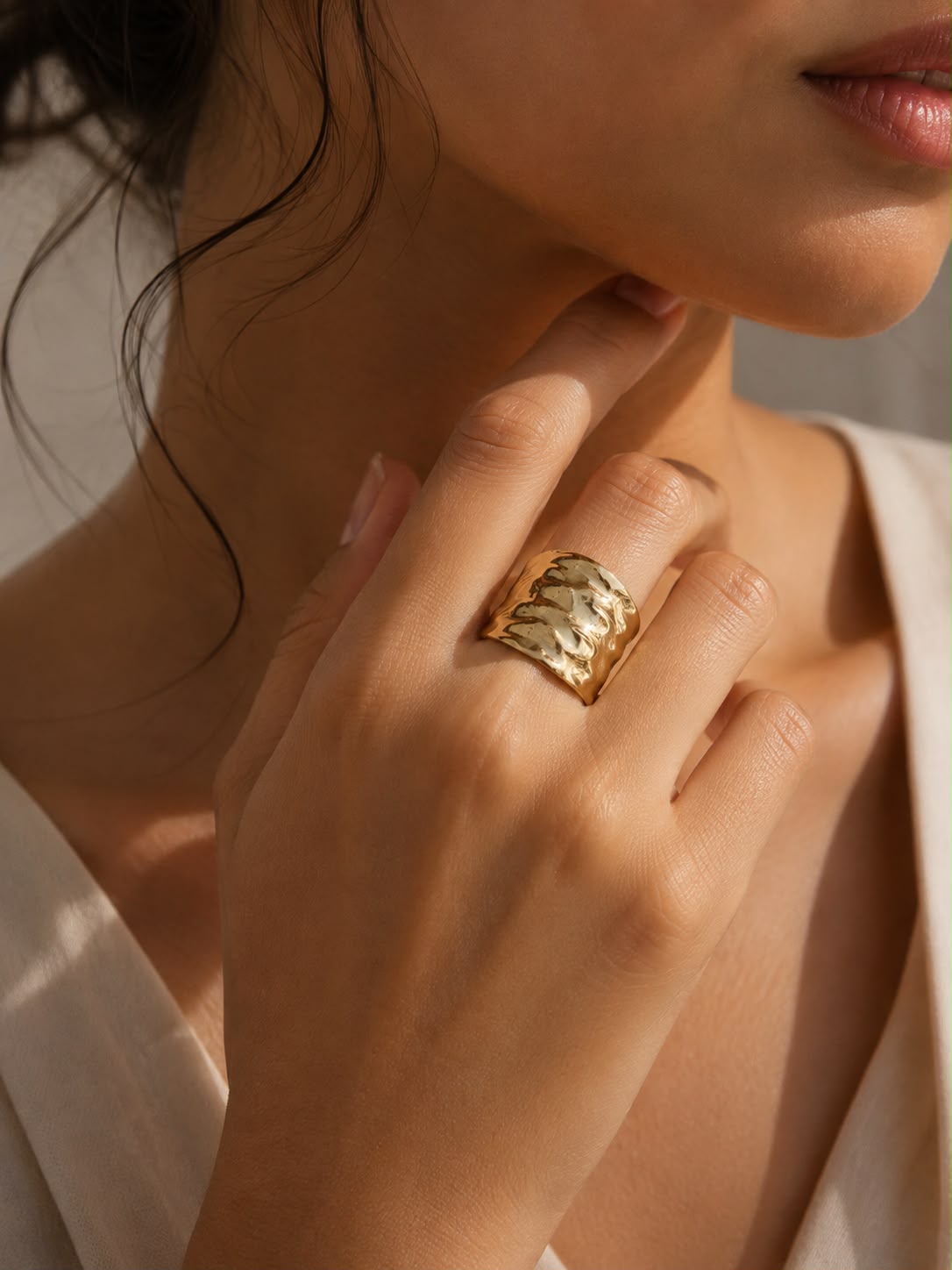 Molten Wave Statement Ring
