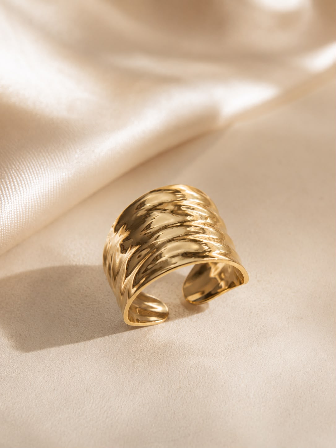 Molten Wave Statement Ring