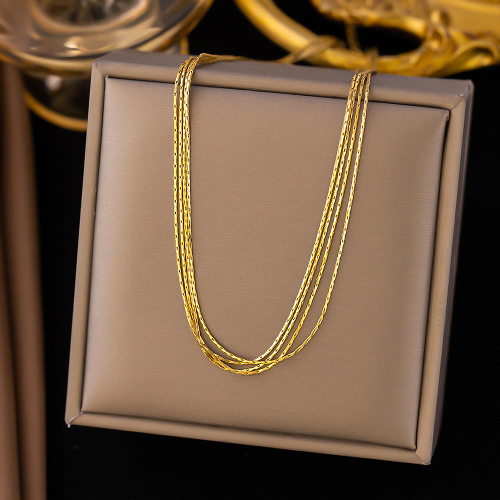Multi Layer Gold Chain Necklace – Anti Tarnish Layered Jewelry Women