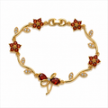 Ruby Tulip Gold Bracelet – Anti Tarnish Premium Jewelry