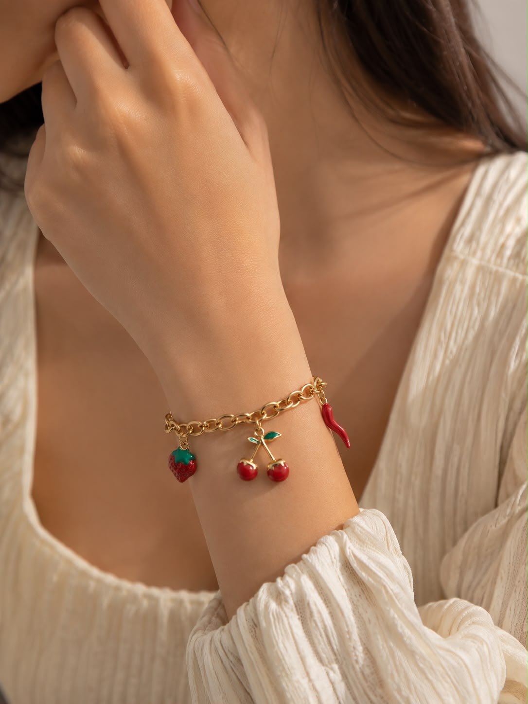 Cherry Berry Charm Bracelet