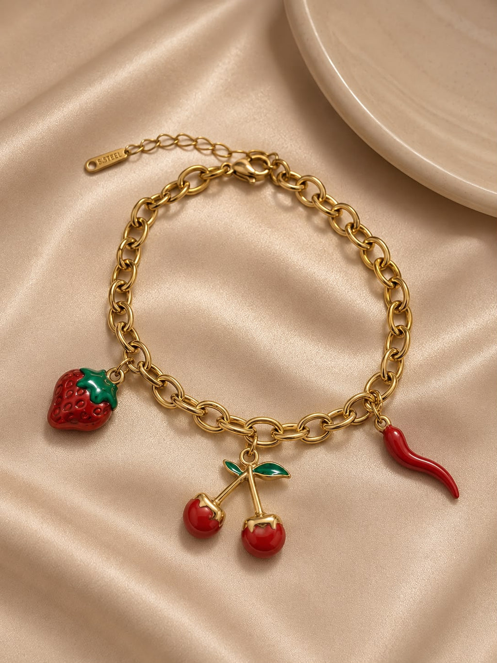 Cherry Berry Charm Bracelet