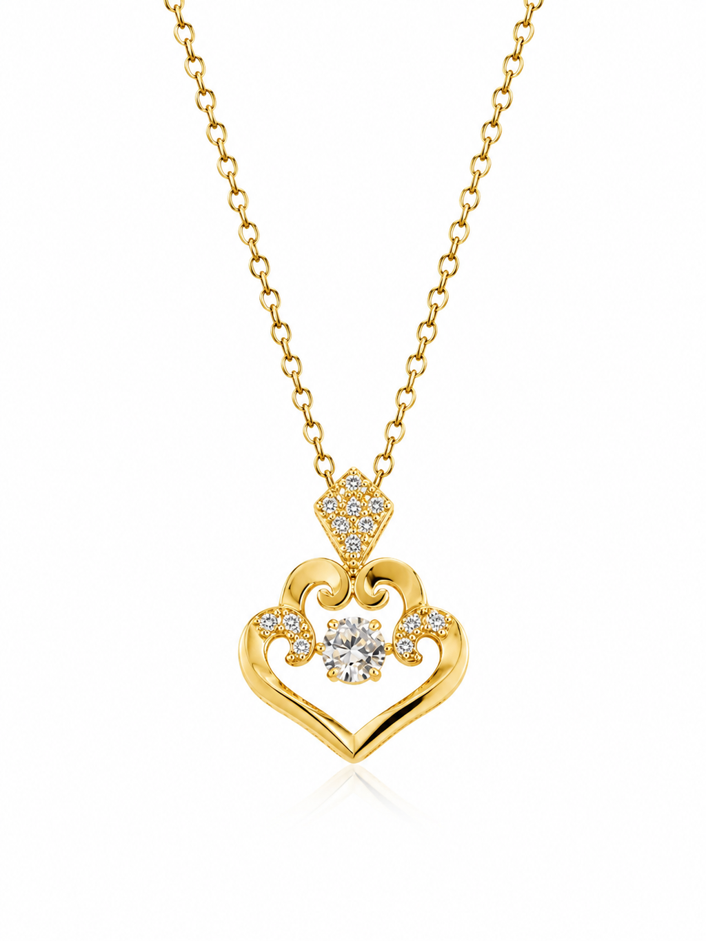 Celeste Heart Pendant Necklace – Anti Tarnish Dainty Jewelry