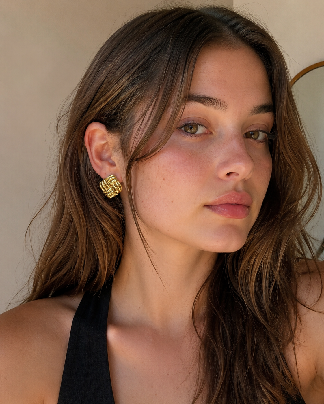 Twisted Knot Gold Stud Earrings – Anti Tarnish Jewelry