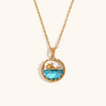 Ocean Wave Dolphin Necklace – Anti Tarnish Enamel Pendant for Women