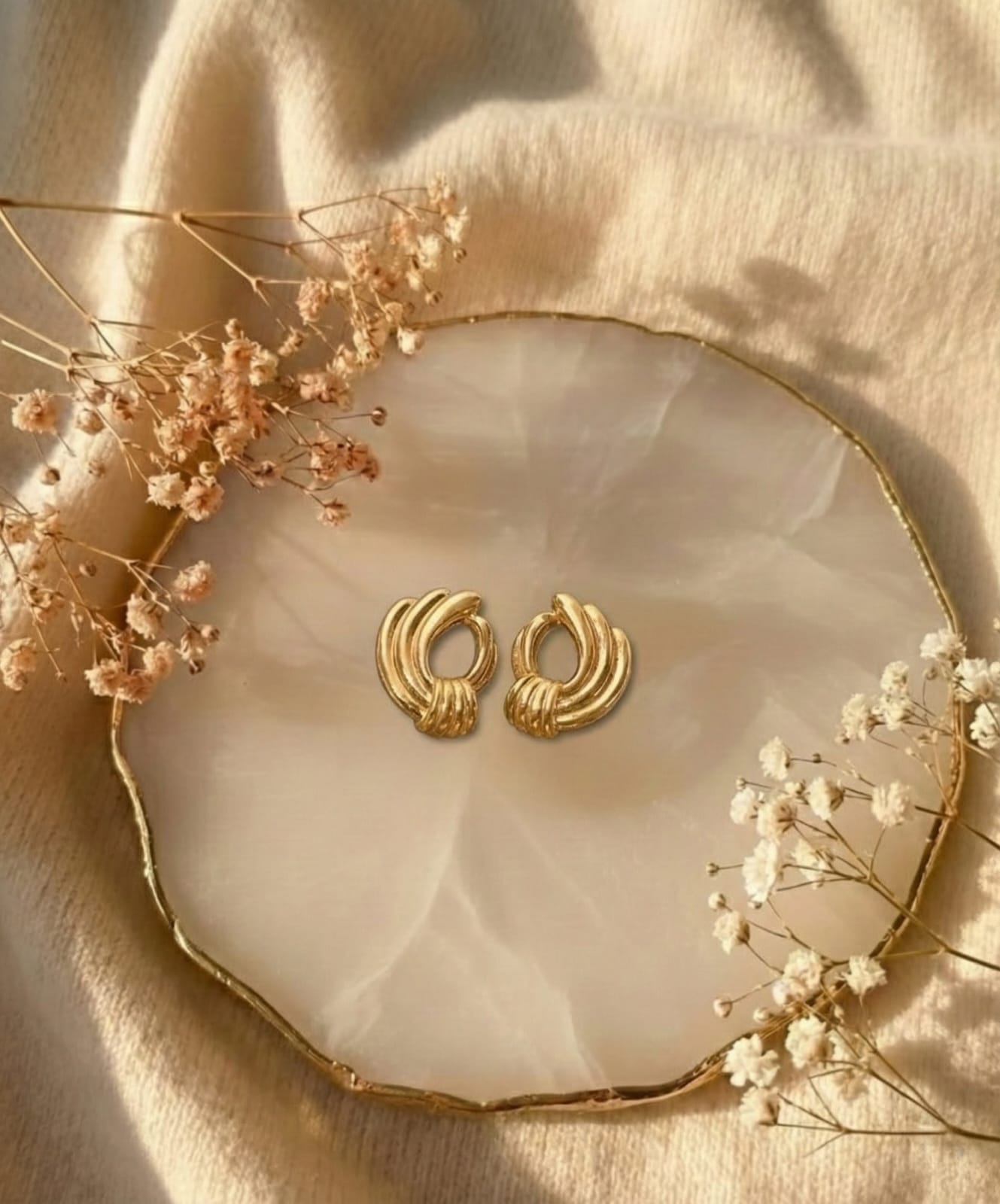 Twisted Aura Gold Earrings