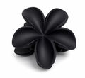 Matte Black Flower Hair Clutch