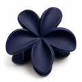 Matte Navy Blue Flower Hair Clutch