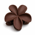 Matte Cocoa Brown Flower Hair Clutch