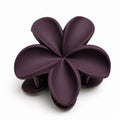 Matte Plum Purple Flower Hair Clutch