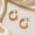 Twisted Rope Hoop Earrings