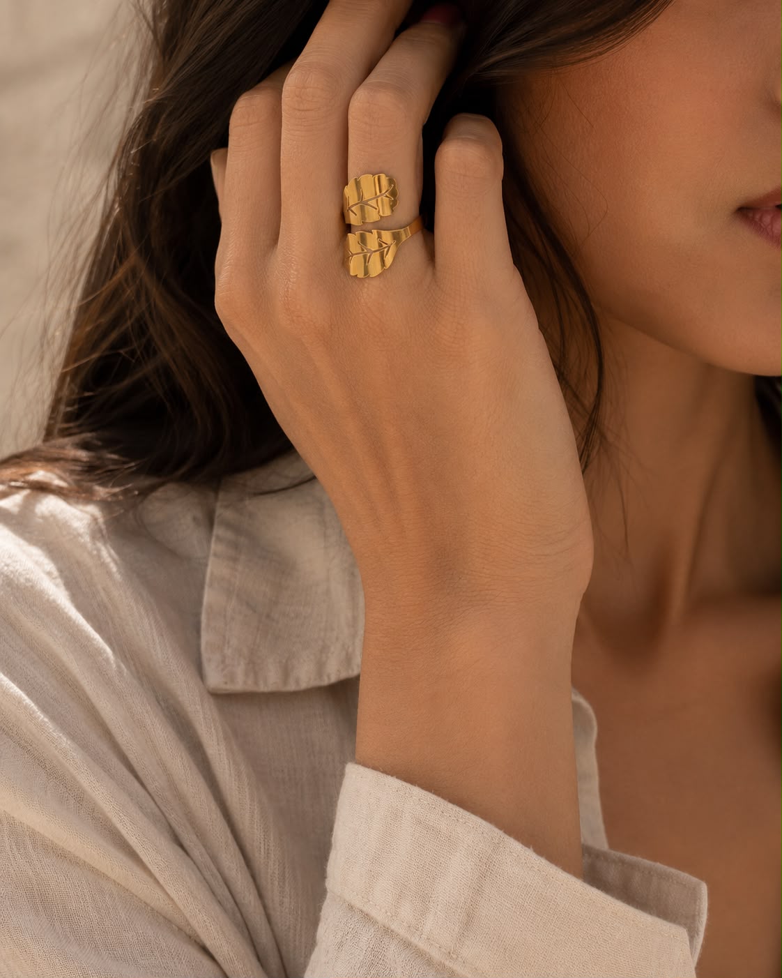 Leaf Vine Statement Ring