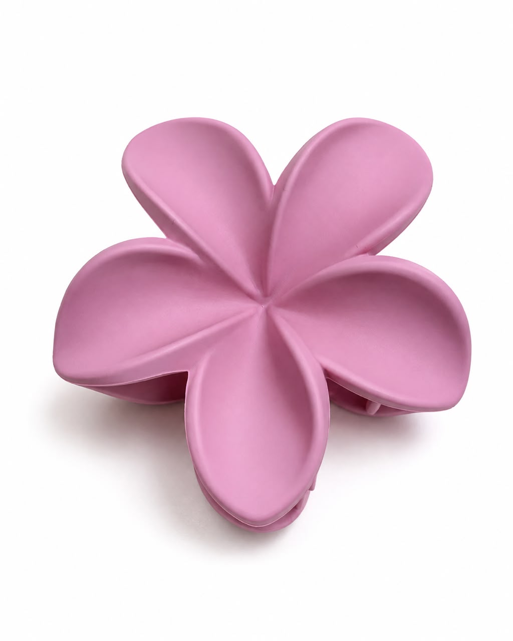 Matte Baby Pink Flower Hair Clutch
