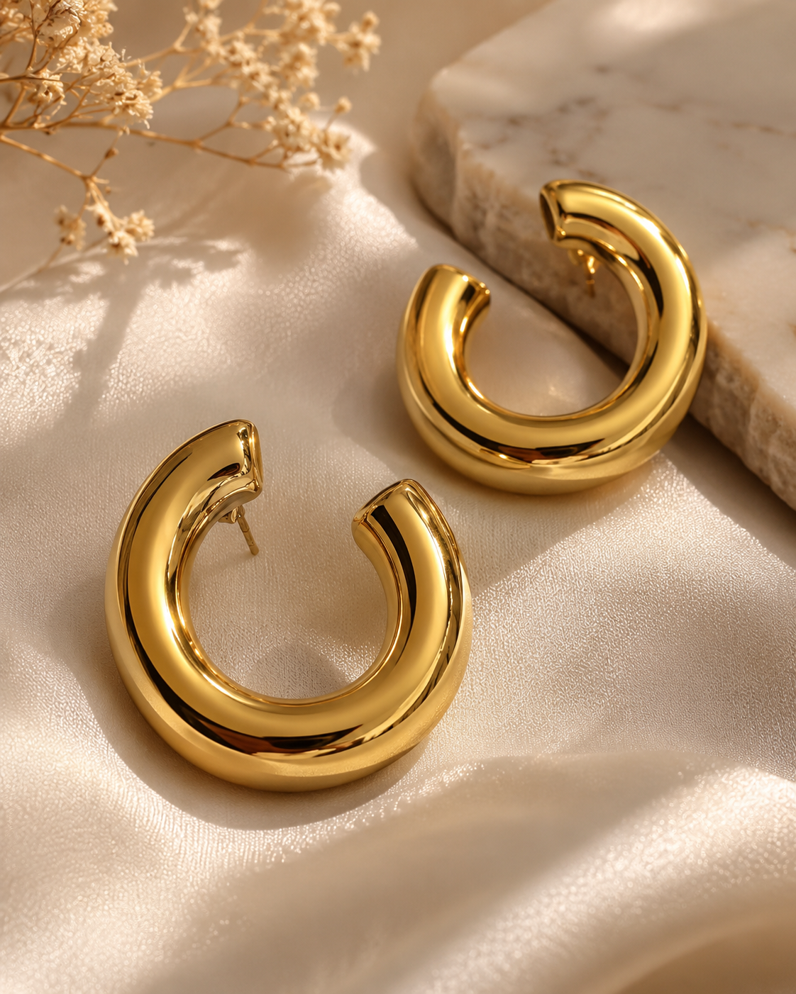 Bold Gold Hoop Earrings – Anti Tarnish Statement Jewelry