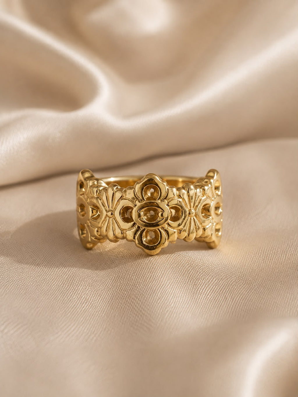 Vintage Floral Filigree Ring