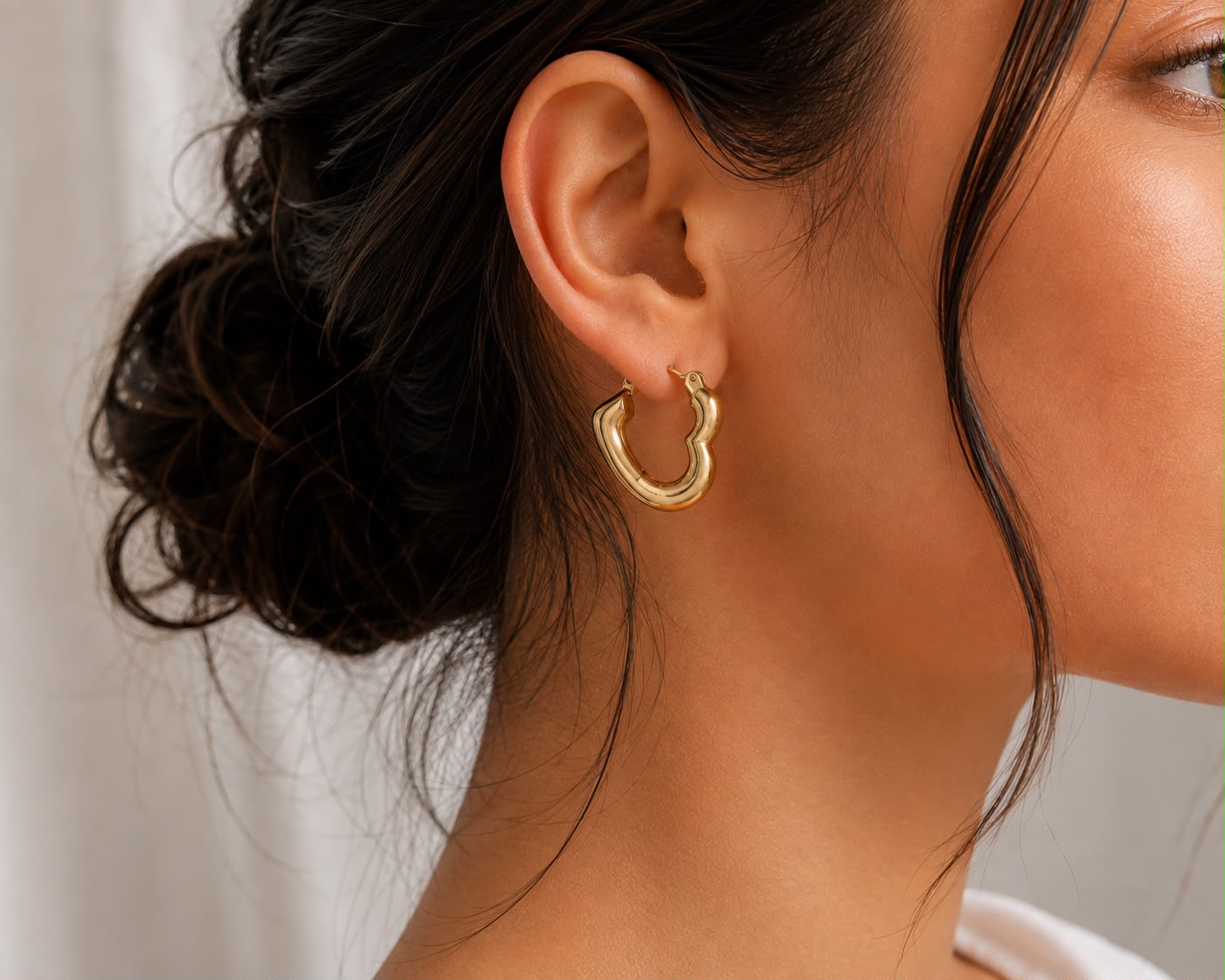 Molten Heart Hoop Earrings