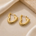 Molten Heart Hoop Earrings