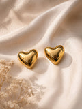 Molten Heart Stud Earrings