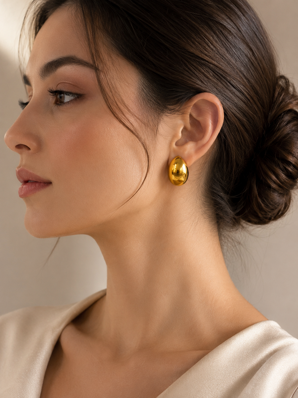 Classic Oval Gold Stud Earrings – Anti Tarnish Jewelry