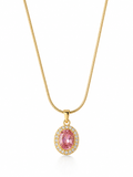 Rose Halo Pendant Necklace – Anti Tarnish Dainty Jewelry