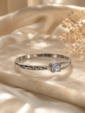 Princess Cut Silver Crystal Bangle – Anti Tarnish Jewelry